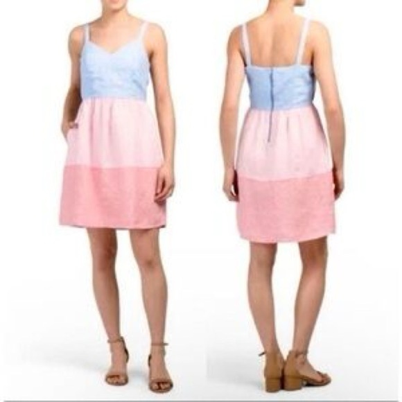 Cynthia Rowley Pastel Blue and Pink Mini Dress NWOT - Picture 3 of 11